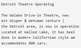 Walake Drive-In Theatre - Motion Picture Daily Mention